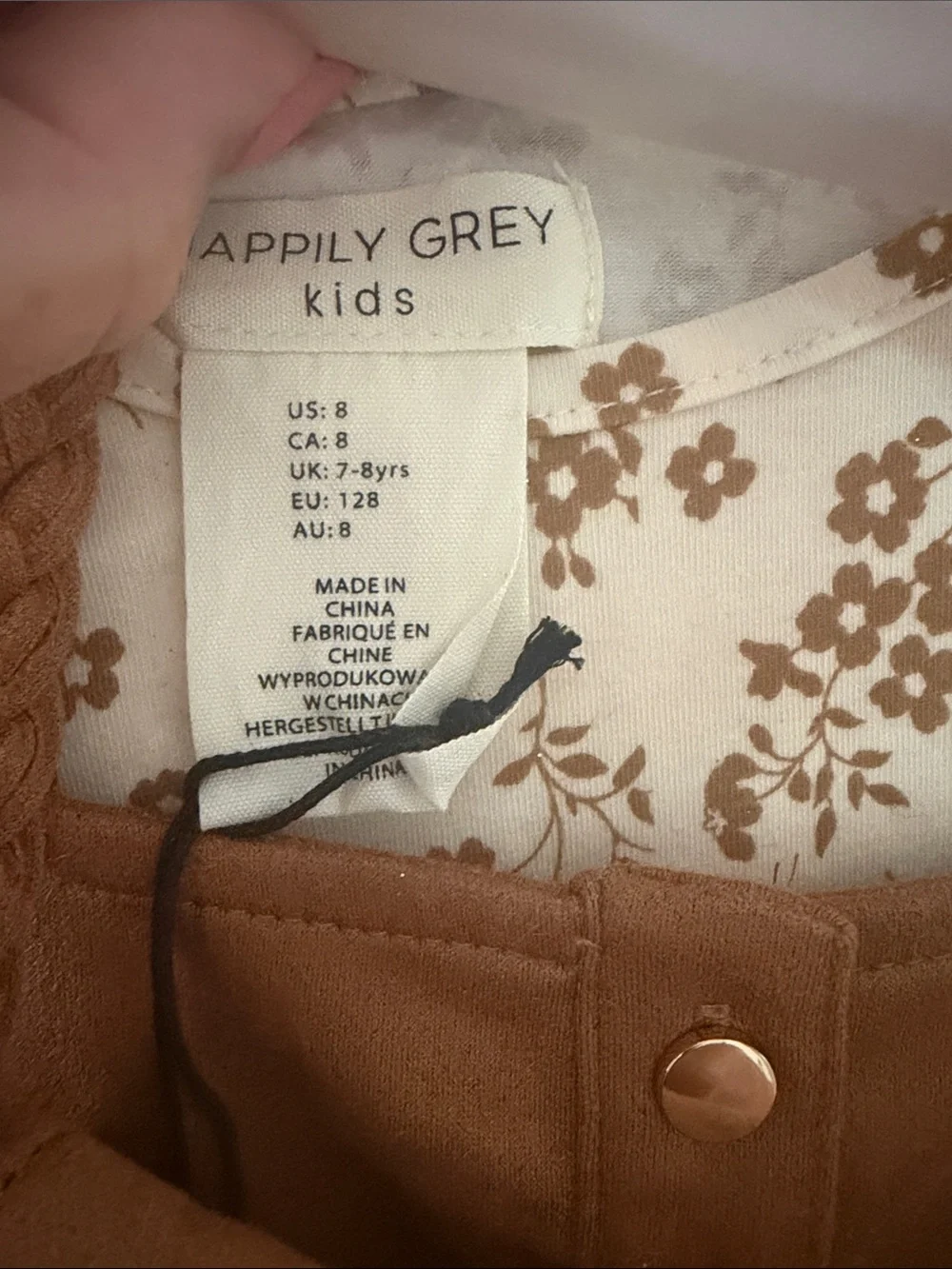Kids Brown Fringe Crossbody Bag by Happily Grey